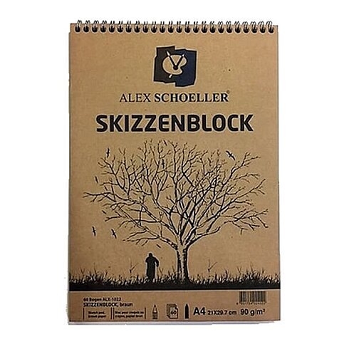 Alex Schoeller Alx-0367 Schoeller Spiralli Sert Kapak Defter A4 Çizgili 80 Yaprak (070.14) - 1