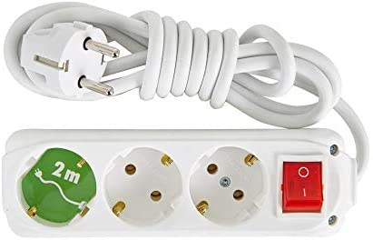 Almera 9230202 3Lü Anahtarlı Topraklı Priz 2M - 1