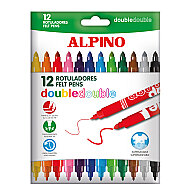 ALPİNO AR-002013 ÇİFT UÇLU KEÇELİ KALEM 12 RENK - 1