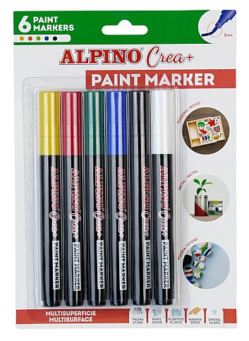 ALPİNO AR-0250 CREA PAİNT MARKÖR 6 RENK - 1