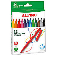ALPİNO AR-1002 KEÇELİ KALEM 12 RENK - ALPİNO