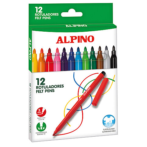 ALPİNO AR-1002 KEÇELİ KALEM 12 RENK - 1