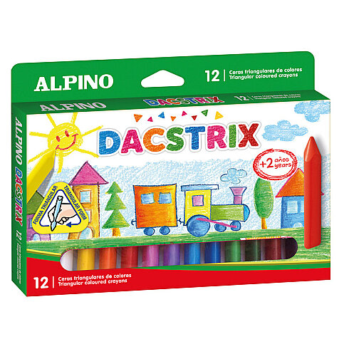ALPİNO DA-125 DACSTRİX ÜÇGEN MUM BOYA 12 RENK - 1