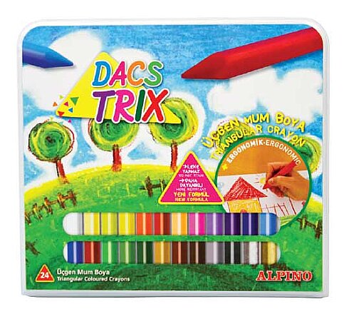 ALPİNO DA-127 DACSTRİX ÜÇGEN MUM BOYA 24 RENK - 1