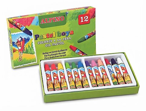 ALPİNO DC-008299 OİL PASTEL BOYA 12 RENK - 1