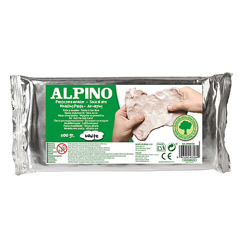 ALPİNO DP-104 SERAMİK HAMURU ŞEKİLLENDİRME KİLİ BEYAZ 500gr - 1