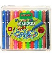 ALPİNO PX-000112003 SiLKY CRAYONS ÇEVİRMELİ PASTEL BOYA KALEMİ 12 RENK - ALPİNO
