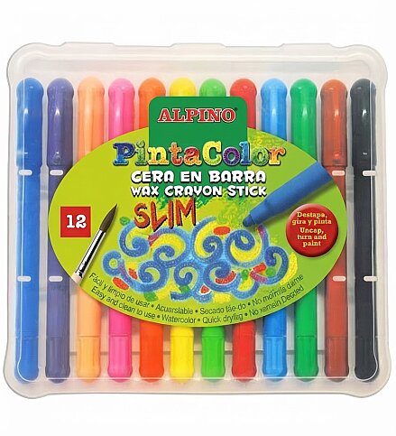 ALPİNO PX-000112003 SiLKY CRAYONS ÇEVİRMELİ PASTEL BOYA KALEMİ 12 RENK - 1