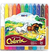 AMOS CRX5PC24 COLORİX 3İN1 PASTEL BOYA 24 RENK - AMOS