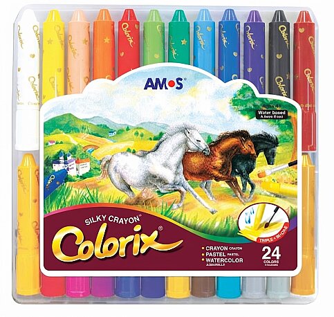 AMOS CRX5PC24 COLORİX 3İN1 PASTEL BOYA 24 RENK - 1
