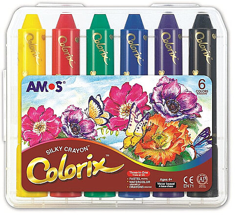 AMOS CRX5PC6 COLORİX 3İN1 PASTEL BOYA 6 RENK - 1