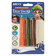 AMOS FD5B3B YÜZ BOYASI 3 RENK BLİSTER - AMOS