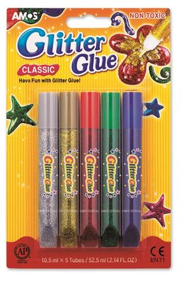Amos Gcl10B5 Glitter Simli Yapıştırıcı 5 Renk - 1