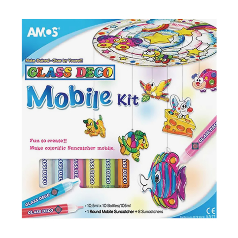 AMOS GD10P10MK MOBİLE KİT CAM BOYAMA 10 RENKx10ml - 1