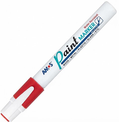 AMOS PM12D-RD PAİNT MARKÖR KIRMIZI - 1