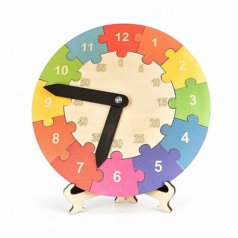 ANKEBUT 30077 PUZZLE SAATLERİ ÖĞRENİYORUM RENKLİ - 1
