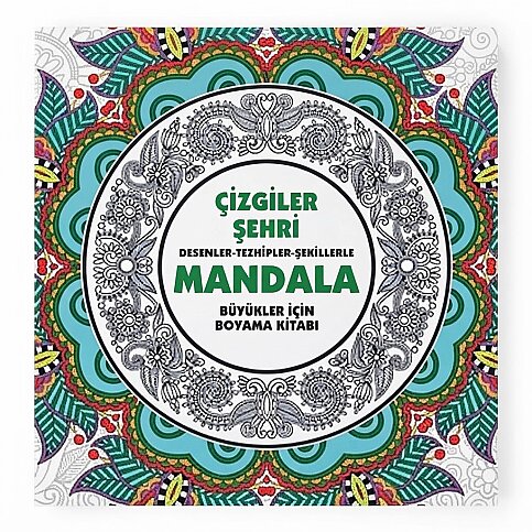ANONİM YAYINCILIK MANDALA-ÇİZGİLER ŞEHRİ BÜYÜKLER İÇİN BOYAMA KİTABI - 1