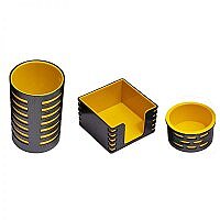Ark 1305 Masa Seti Siyah-Sarı 3lü - 1