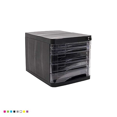 ARK 5555 KİLİTLİ 5 ÇEKMECELİ EVRAK RAFI SİYAH - 1