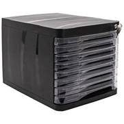 Ark 5558 Kilitli 8 Çekmeceli Evrak Rafı Siyah - ARK