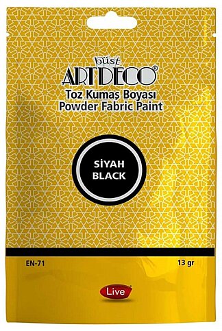 ARTDECO 010T-1118 TOZ KUMAŞ BOYASI 1118 SİYAH 13gr (Y-010T-1118) - 1