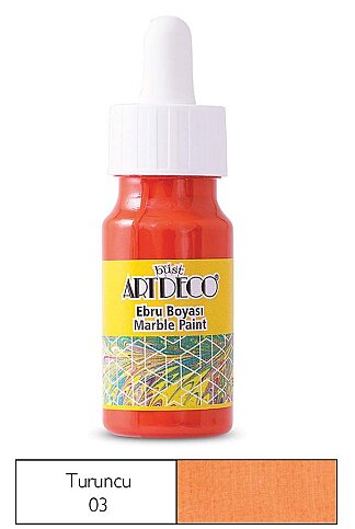 ARTDECO 016B EBRU BOYASI 03 TURUNCU 30ml (DAMLALIKLI)(Y-016B-03) - 1