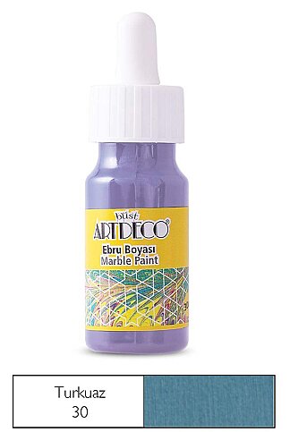 ARTDECO 016B EBRU BOYASI 30 TURKUAZ 30ml (DAMLALIKLI)(Y-016B-30) - 1