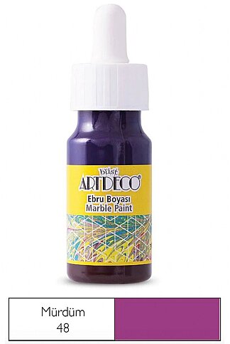 ARTDECO 016B EBRU BOYASI 48 MÜRDÜM 30ml (DAMLALIKLI)(Y-016B-48) - 1