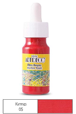 ARTDECO 016B EBRU BOYASI 05 KIRMIZI 30ml (DAMLALIKLI)(Y-016B-05) - 1