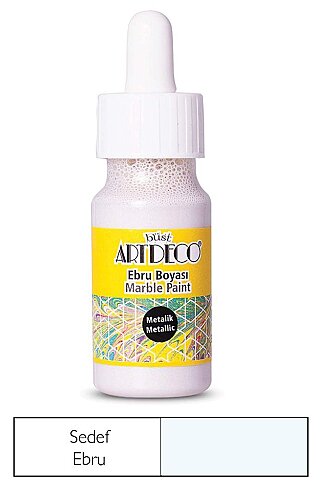 ARTDECO 017B EBRU BOYASI 20 METALİK SEDEF 30ml (Y-017B-20) - 1