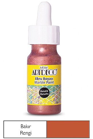 ARTDECO 017B EBRU BOYASI 28 METALİK BAKIR 30ml (Y-017B-28) - 1