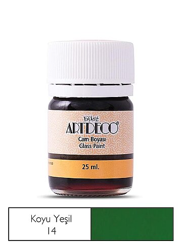 ARTDECO 030A CAM BOYASI 14 KOYU YEŞİL 25ml (Y-030A-14) - 1