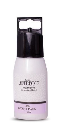 Artdeco 040C Boyutlu Boya 680 Metalik Sedef 60ml (Y-040C-680) - 1
