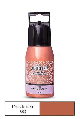 ARTDECO 040C BOYUTLU BOYA 683 METALİK BAKIR 60ml (Y-040C-683) - 1