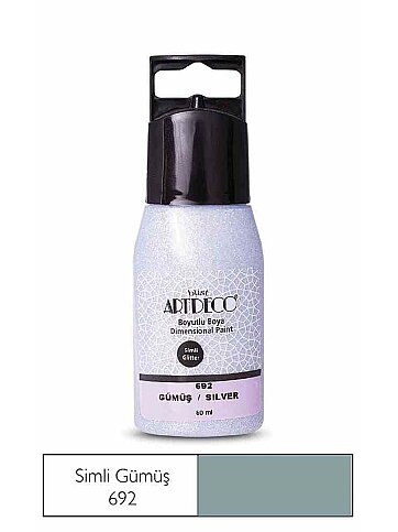ARTDECO 041C BOYUTLU BOYA 692 SİMLİ GÜMÜŞ 60ml (Y-041C-692) - 1