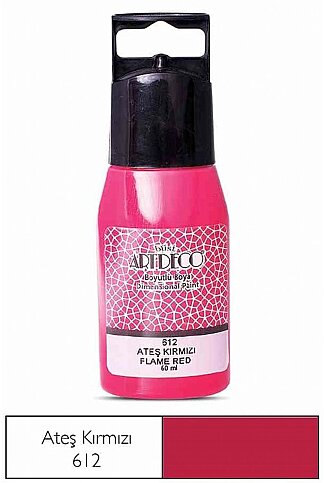 ARTDECO 042C BOYUTLU BOYA 612 ATEŞ KIRMIZISI 60ml (Y-042C-612) - 1