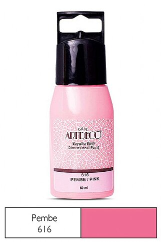 ARTDECO 042C BOYUTLU BOYA 616 PEMBE 60ml (Y-042C-616) - 1