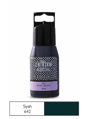 ARTDECO 042C BOYUTLU BOYA 642 SİYAH 60ml (Y-042C-642) - 1