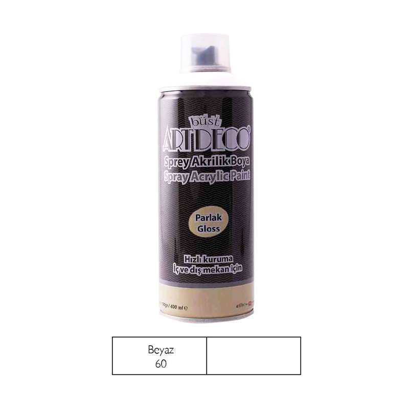 Artdeco Sprey Akrilik Boya 060 Beyaz 400Ml (Y-400)