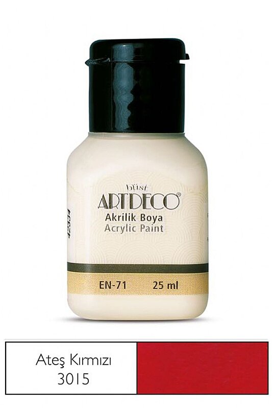 ARTDECO 070A AKRİLİK BOYA 3015 ATEŞ KIRMIZISI 25ml (Y-070A-3015)