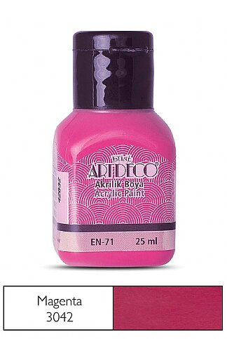ARTDECO 070A AKRİLİK BOYA 3042 MAGENTA 25ml (Y-070A-3042) - 1