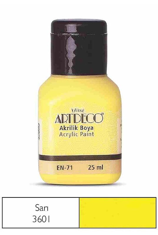 ARTDECO 070A AKRİLİK BOYA 3601 SARI 25ml (Y-070A-3601)