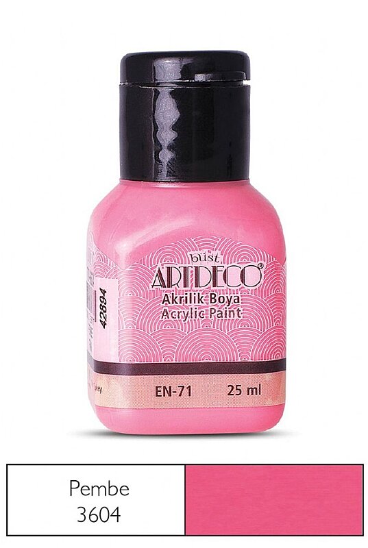 ARTDECO 070A AKRİLİK BOYA 3604 PEMBE 25ml (Y-070A-3604)
