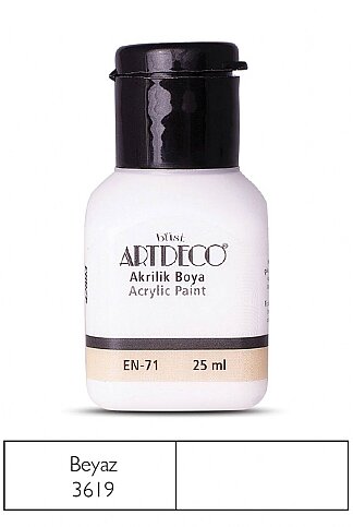 ARTDECO 070A AKRİLİK BOYA 3619 BEYAZ 25ml (Y-070A-3619) - 1