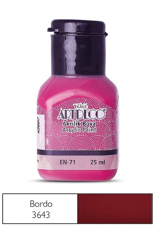 ARTDECO 070A AKRİLİK BOYA 3643 BORDO 25ml (Y-070A-3643)