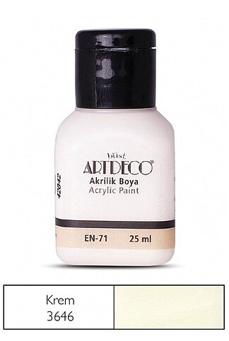 ARTDECO 070A AKRİLİK BOYA 3646 KREM 25ml (Y-070A-3646) - 1