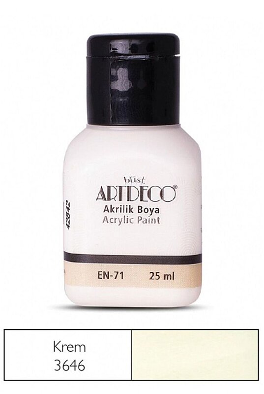 ARTDECO 070A AKRİLİK BOYA 3646 KREM 25ml (Y-070A-3646)
