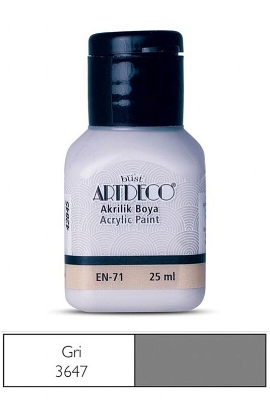 ARTDECO 070A AKRİLİK BOYA 3647 GRİ 25ml (Y-070A-3647)