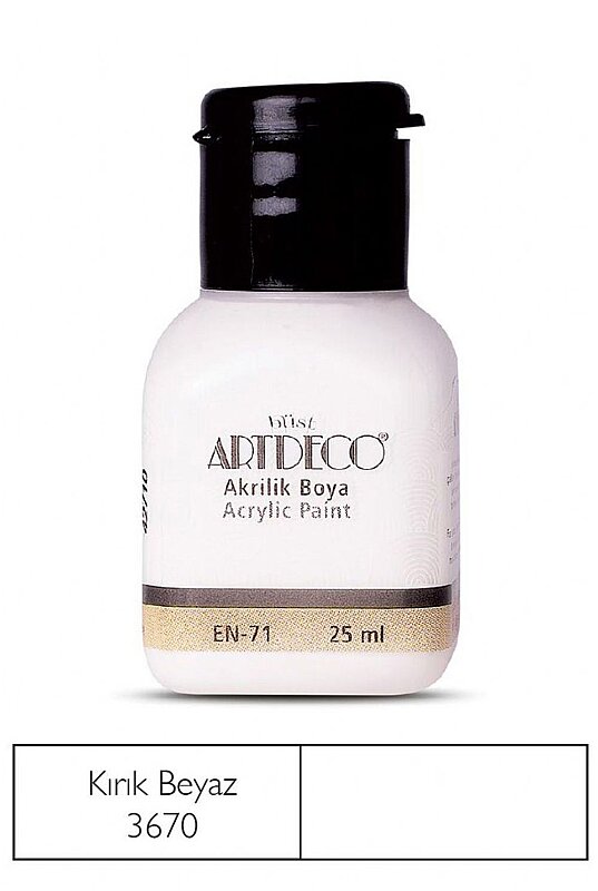 ARTDECO 070A AKRİLİK BOYA 3670 KIRIK BEYAZ 25ml (Y-070A-3670)