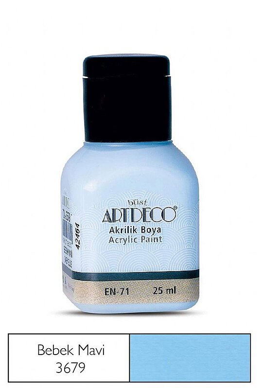 ARTDECO 070A AKRİLİK BOYA 3679 BEBEK MAVİSİ 25ml (Y-070A-3679)